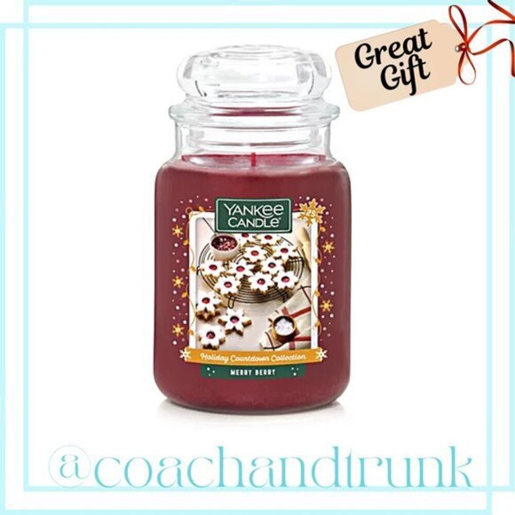 YANKEE CANDLE Merry Berry Large Jar Candle - Picture 1 of 4